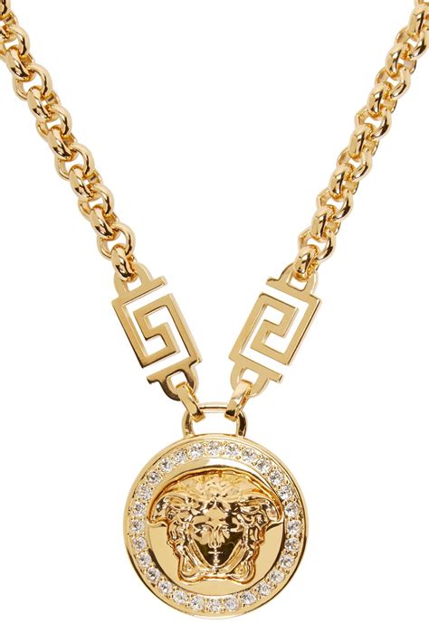 versace medallion|Versace medusa medallion necklace.